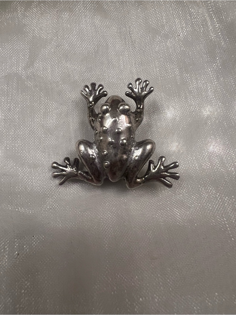 Vintage Sterling Silver 925 Tree Frog Brooch Pin 1.25x1.25” Signed Mexico
